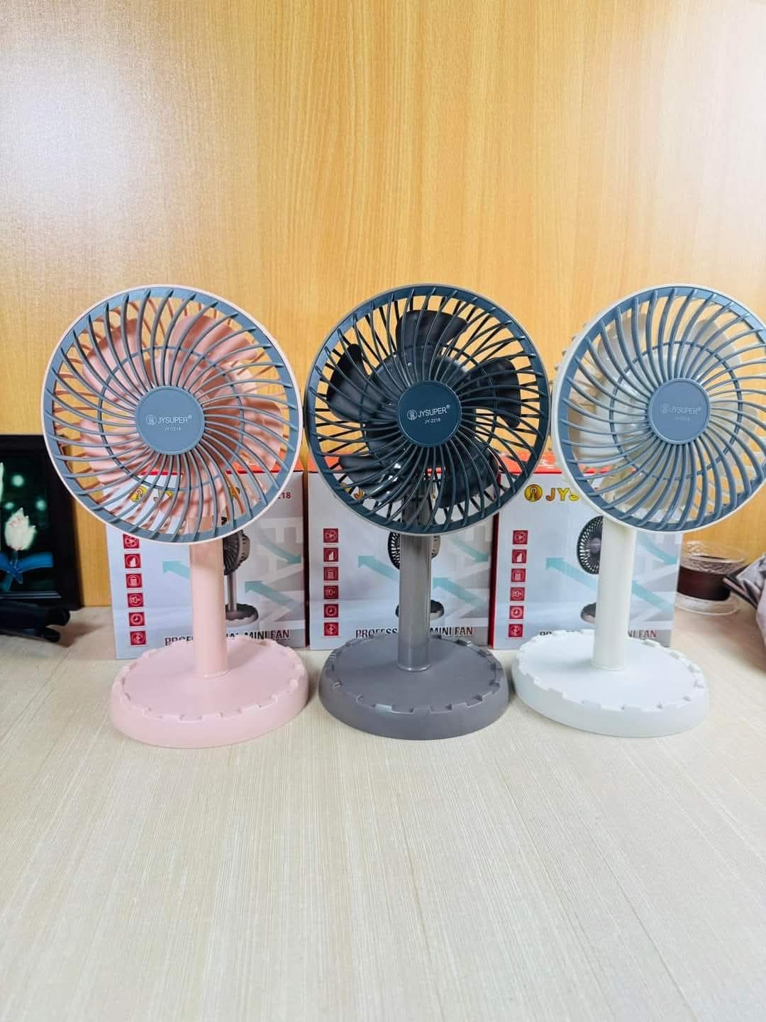 JY Super AC/ DC Rechargeable Moving Fan 45 Degree Rotating JY-2218