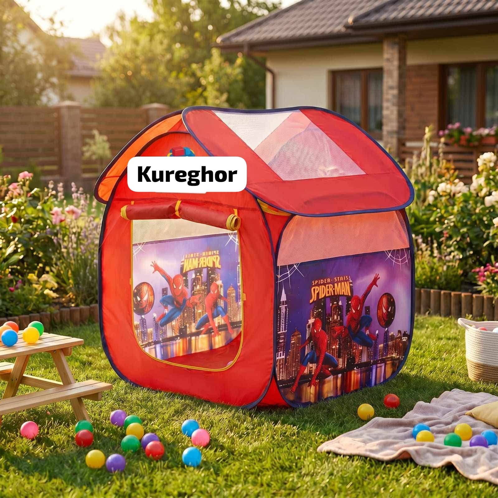 Kureghor Foldable Kids Tent House With 100 Pcs Play Balls