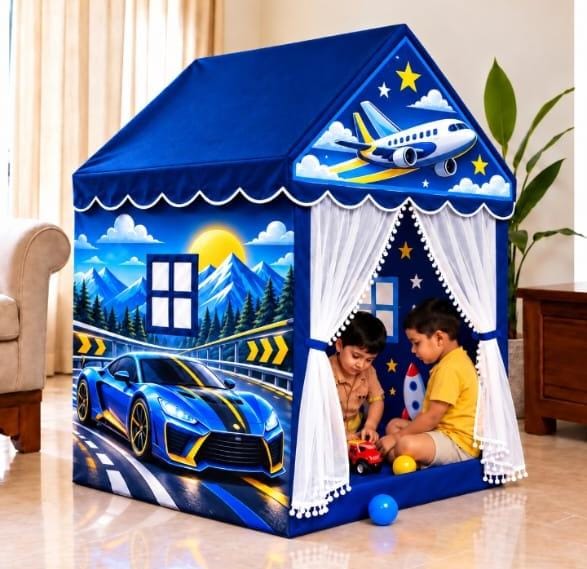 Printed Castle House Kids Tent – 50 Balls Free